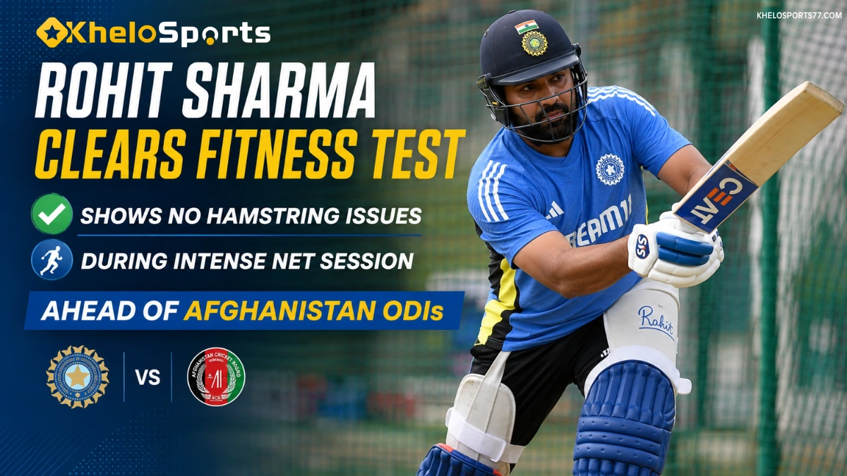 Rohit Sharma Clears Fitness Test, Shows No Hamstring Issues During Intense Net Session Ahead of Afghanistan ODIs