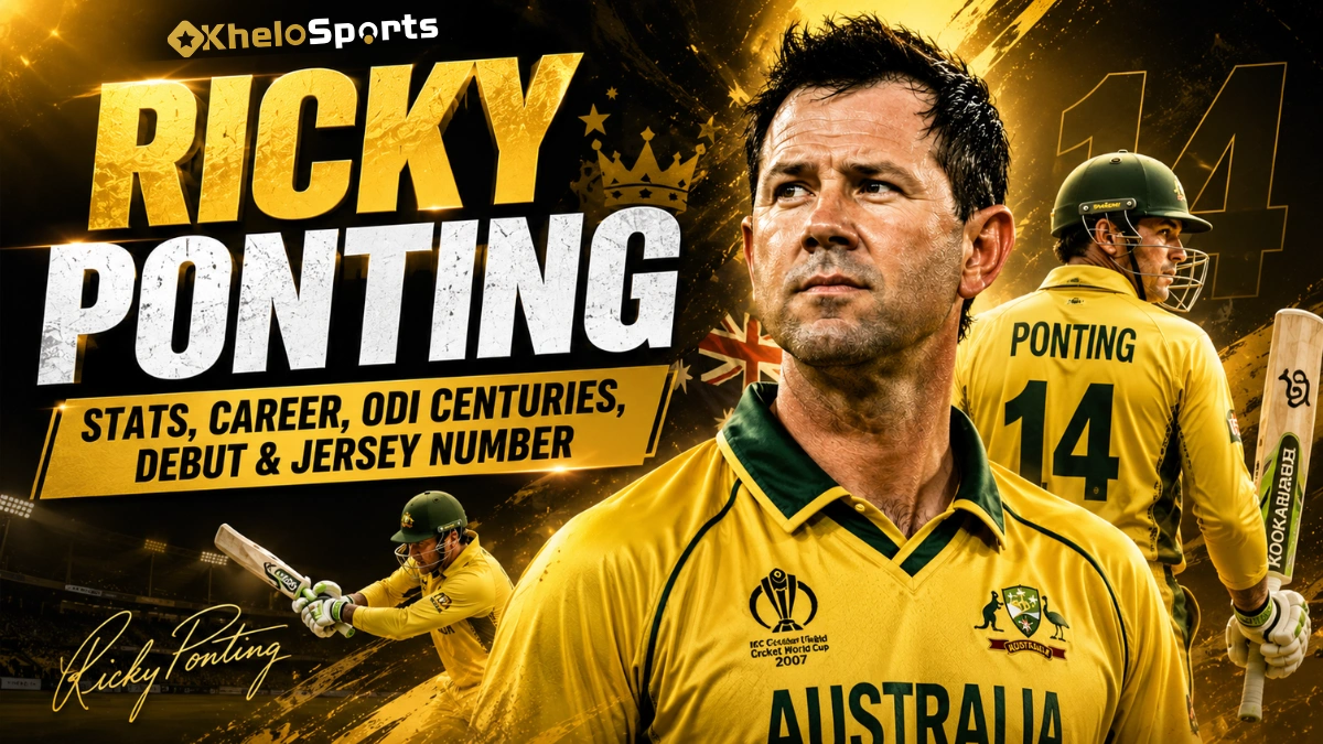 Ricky Ponting Stats, Career, ODI Centuries, Debut & Jersey Number